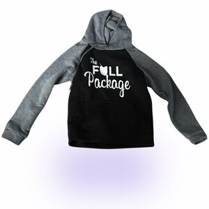MB Black and Gray The Full Package graphic Hoodie  Sz M